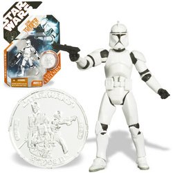 Clone Trooper Super Articulated #2 w/ Coin Saga Legends Wave 1 30th Anniversary 2007