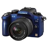 Panasonic Lumix DMC-G2 12.1 MP Live MOS Interchangeable Lens Camera with 3-Inch Touch Screen LCD and 14-42mm Lumix G VARIO f/3.5-5.6 MEGA OIS Lens (Blue)