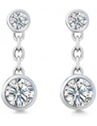 0.60 ct Ladies Round Cut Diamond Drop Earrings