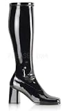 FUNTASMA by Pleaser Gogo-300 Womens Halloween Costume Sixties Dancer Disco Boots Shoes Black Patent