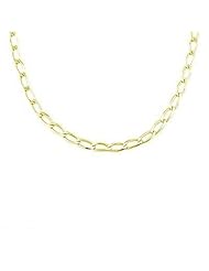 Solid 14k Yellow Gold Open Cuban Link Chain Necklace 3.2mm 16