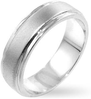 Wedding Band Eternity Ring in White Gold overlay - Size 10, Gift-Boxed