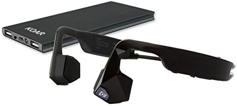 Bluetooth Bone Conducting KOAR Titanium Edition KBone Open Ear Headphones with Microphone with Power Vault Bundle