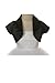 Classic Collared Satin Cap Sleeve Bolero Black Ivory White Girls 2-13