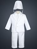 Lito Baby Boys White Satin Tuxedo