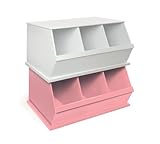 Badger Basket Three Bin Storage Cubby - White