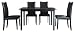 Baxton Studio Sweden Dark Brown 5 Piece Modern Dining Set