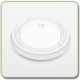 2 Oz. PLA Corn Plastic Biodegradable Portion Cup Lids (Case 2000)