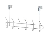 Spectrum 60500 Over The Door 6-Hook Coat Rack, White