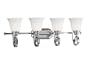 Kenroy Home 80254CH Strasbourg Four-Light Vanity Light with 6-Inch Shades