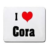 I Love/Heart Cora Mousepad