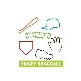  Crazy Bandz Shaped Rubber Bands Bracelets 24Pack Baseball