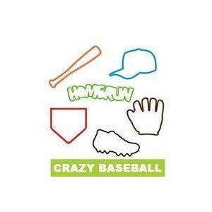 24 GLOW Rubber Bands Bandz Bracelets CRAZY BASEBALL