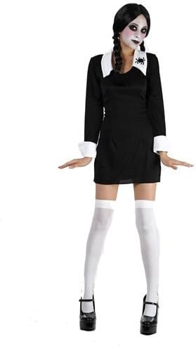 Wednesday Creepy Schoolgirl Childs Halloween Fancy Dress Costume - L 146cms
