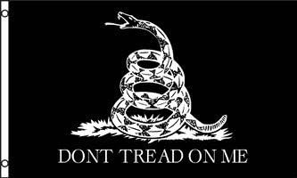 3'x5' Black GADSDEN Don't Tread on Me American FLAG by Gadsden