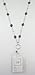 Designer Inspired Women's ID Badge Lanyard Necklace with Rose Motif & Quality PVC ID Pouch