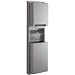 Bobrick 3979 ClassicSeries Stainless Steel Surface Mounted Convertible Automatic, Universal Roll Towel Dispenser/Waste Receptacle, Satin Finish, 12 Gallon Capacity, 17-1/2" Width x 56-5/16" Height