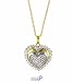 10K Two Tone 0.50 Carat Diamond Pendant