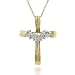 10K Yellow Gold Diamond Cross Pendant (.15ctw)