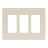 3-gang Cooper Wall Plate Almond