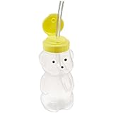 Abilitations Speech Bin Mr Juice Bear Straw Drinking Teaching Cup with Three Straws