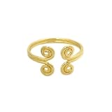 Toe Ring 14k Gold Plated with Adjustable Design