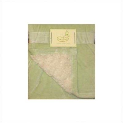 Best Price Beansprout Micro Mink Reversing to Sherpa Crib Throw Blanket, Sage