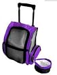 Designer Dog Carrier - Small Wheeled Pet Carrier - Purple