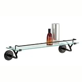 Shelf - Glass with Oil Rubbed Bronze Rail