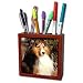 Dogs Sable Border Collies - Sable Border Collie - Tile Pen Holders-5 inch tile pen holder