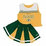 Reebok Two Piece Green Bay Packers NFL Cheerleader Uniform Set (Size 7/8 to 16)