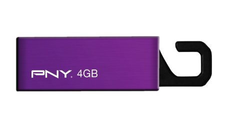 PNY 4 GB Clip-On P-FDU4GBCL-EF/PRP (Purple)