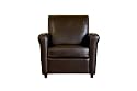 Baxton Studio Dark Brown Leather Club Chair A-75-J001-Chair