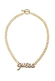Guess UBN10706 Ladies Chain with Crystal Pave Guess Logo Necklet