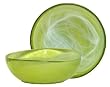 Colorful Recycled Art Glass Small Banana Yellow Snack Bowl 7 1/2"D, 2 1/2"H - Set / 2