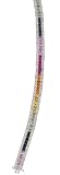 14K White Gold Designer Bracelet, Enhanced with Precious Multi Color Sapphire and Pave Set Diamonds. (GH-Color, SI-Clarity; c.t.t.w. 1.14CT; Precious Stones 6.95CT.)