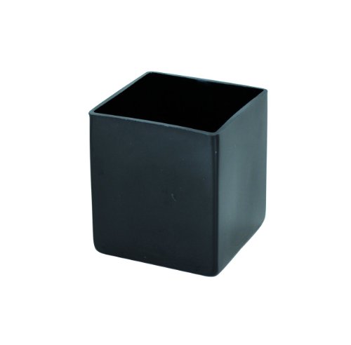 Candlelight Campanet 350919 Quadratische Glas-Vase, 13,5&nbsp;cm, schwarz