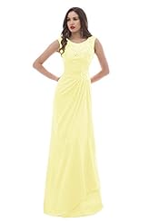 Ruched  Applique Lace Crystal Beaded Chiffon Scoop Neck Prom Dress/Wedding Dress  With Ruffles