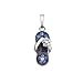 Small Sandal Charm - Dark Blue in Sterling Silver