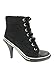 Sexy Black High Heel Chuck Taylor Styled Boot - 7
