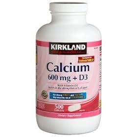Kirkland Signature Calcium 600mg + D3, 500 Tablets