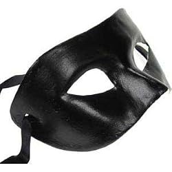 Black V Venetian Mardi Gras Masquerade Mask Paper Mache