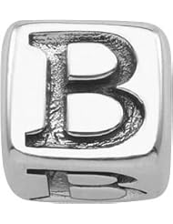 Persona Sterling Silver Sterling Silver Initial "B" Charm fits Pandora, Troll & Chamilia European Charm Bracelets