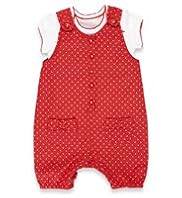 2 Piece T-Shirt & Spotted Playsuit Outfit