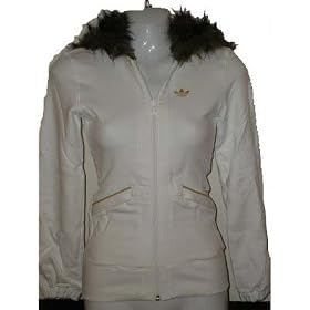Buy Adidas Funky Fresh Fleece Hooded Women`s Jacket - White Methalic Gold