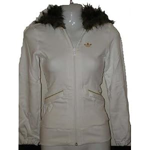 Buy Adidas Funky Fresh Fleece Hooded Women`s Jacket - White Methalic Gold