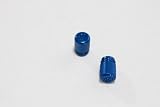 Valve Caps - Grippy - Blue CNC Aluminum - HONDA CBR 600, F2, F3, F4, F4i RR, SUZUKI GSXR 600, 750, 1000, 1300, YAMAHA R6, R1, Ninja 250, 500, ZX6R, ZX6RR, ZX7R, ZX7RR, ZX9R, ZX10R, ZX12R, ZX14