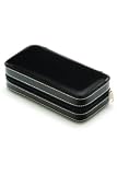 Intica Leather Zipper Double Watch Case Black