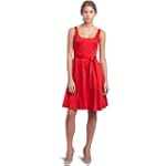Calvin Klein Women's Belted Cotton Tank Dress,Poppy,4