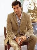 Camel Color Super 150's Wool Men's Suit by Tessori $199
